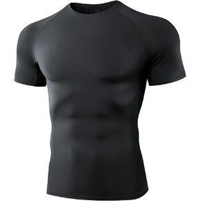 Dalavch Men’s Compression Shirts Short Sleeve Cool Dry Sports Athletic Workout Base Layer Undershirt T-Shirt Tops in Kuwait
