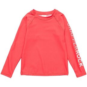 Snapper Rock Girls Watermelon Sustainable Rash Top, 8, Red in Kuwait