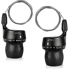 Bike 21 Speed Shifter Lever, Bicycle Twist Shifters Set, 3 x 7 Speed Twist Grip Gear for MTB Mountain Folding Bike 1 Pair in Kuwait