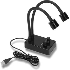 مصباح إضاءة مجهر مزدوج من الألياف الضوئية، مصباح إضاءة مجهر المختبر، درجة حرارة اللون 6500 كلفن، سطوع ستبليس قابل للتعديل، لإصلاح ثنائي الفينيل متعدد الكلور، واللحام in Kuwait