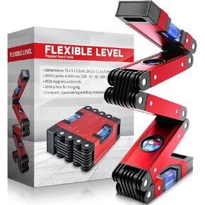 مستوى قابل للطي مقاس 28 بوصة، مستوى دقيق متعدد الزوايا مع قاعدة مغناطيسية، أداة قابلة للطي من سبائك الألومنيوم للأعمال الخشبية والبناء in Kuwait