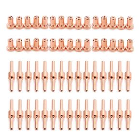60pcs Red Copper Extended Long Plasma Cutter Tip Electrodes&Nozzles Kit Consumable for PT31 LG40 40A Cutting Welder Torch Welding Nozzle in Saudi Arabia