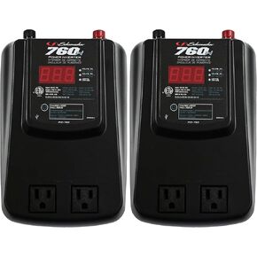 شوماخر PID-760 عاكس الطاقة من DC إلى AC - 760 واط مستمر / 1520 واط من الطاقة - 120 فولت تيار متردد ومنافذ USB in Kuwait