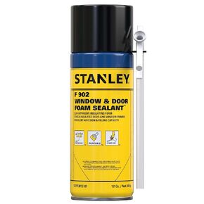 مانع تسرب رغوي للنوافذ والأبواب من ستانلي F902 (2 × 12 أونصة) - رغوة رش عازلة من مادة البولي يوريثين منخفضة التوسع | حشو الفجوات والشقوق لإطارات النوافذ والأبواب، مانع تسرب مقاوم للماء مع القش | 12 أونصة. 2 حزمة in Kuwait