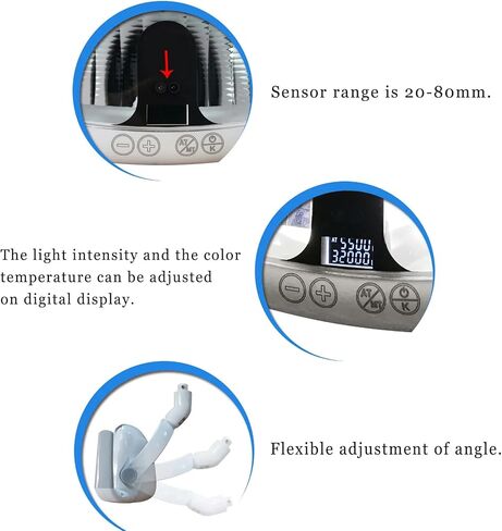 مصباح LED للأسنان بدون ظل، ضوء فحص الأسنان مع واجهة 22 مم، ذراع المصباح وسطوع قابل للتعديل بمرونة، إضاءة باردة ناعمة وموفرة للطاقة، لغرفة طب الأسنان، كرسي الأسنان in Kuwait