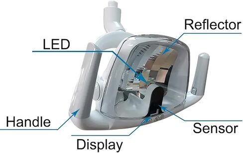 مصباح LED للأسنان بدون ظل، ضوء فحص الأسنان مع واجهة 22 مم، ذراع المصباح وسطوع قابل للتعديل بمرونة، إضاءة باردة ناعمة وموفرة للطاقة، لغرفة طب الأسنان، كرسي الأسنان in Kuwait