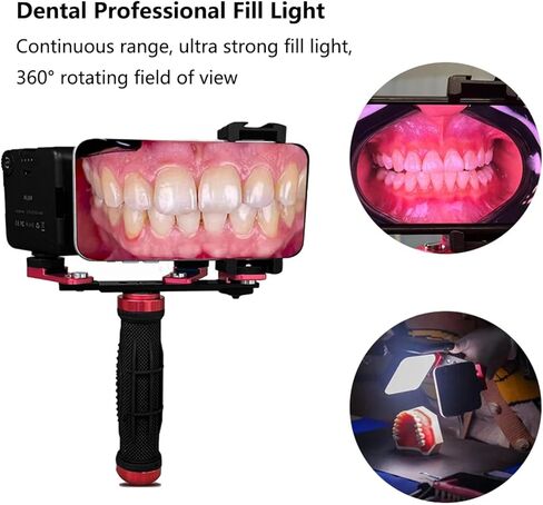 Dental Oral Photography Lamp with 64 LED Lamp Beads Dentistry Phone Photo Flash Light for Treatment (MK-016) in Saudi Arabia
