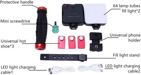 Dental Oral Photography Lamp with 64 LED Lamp Beads Dentistry Phone Photo Flash Light for Treatment (MK-016) in Saudi Arabia