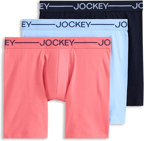 Jockey Men's Underwear Organic Cotton Stretch 6.5" Boxer Brief - 3 Pack in Kuwait
