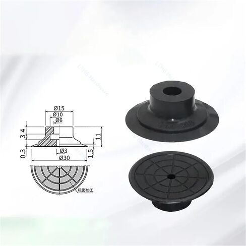 1pcs Pneumatic Vacuum Sucker PAG-15A-S Silicone/NBR Thin Patterned Vacuum Suction Cup for Paper or Film Manipulator Vacuum Chucks(TN10-M5) in Saudi Arabia