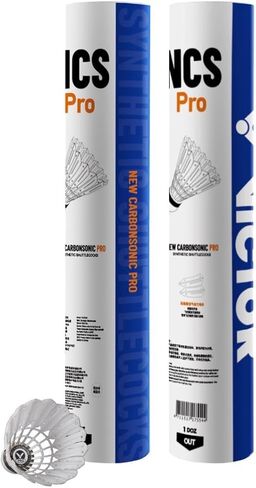 Victor Badminton - Artificial Shuttle Practice Balls (Carbon Shuttle) Carbon Shuttle Pro NCSPRO 12 Pack in Kuwait