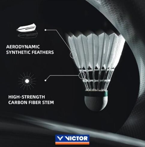Victor Badminton - Artificial Shuttle Practice Balls (Carbon Shuttle) Carbon Shuttle Pro NCSPRO 12 Pack in Kuwait