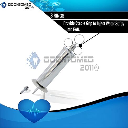 حقنة للأذن والمثانة مطلية بالكروم من OdontoMed2011® - 6 أونصة. حقنة الأذن ODM in Saudi Arabia