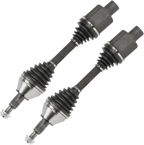 Detroit Axle - Pair Front CV Axle Shafts for 1994-2001 Dodge Ram 1500 [4WD], 1994-1997 Dodge Ram 2500 [Dana 44], U-joint CV Axle Shafts Assembly 1995 1996 Replacement in Kuwait