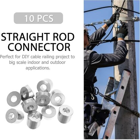 PartyKindom 10Pcs Stainless Steel Wire Angle Beveled Washers 1/4 Inch Cable Deck Railing Connectors 30-Degree Slant Spacer for Outdoor Wire Rope Assembly in Saudi Arabia