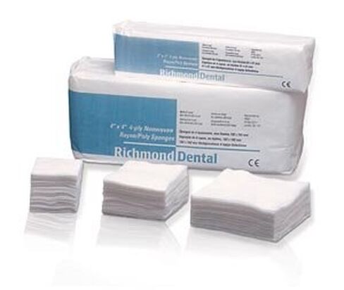 Richmond 300634 Non-Woven Sponges, Non-sterile, Poly/Rayon, 2" x 2" Size (Pack of 5000) in Saudi Arabia