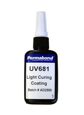 طلاء شفاف قابل للمعالجة بالأشعة فوق البنفسجية من بيرمابوند UV681، لزوجة منخفضة، شفاف بصريًا، علاج سريع، 80-100 سنتي بواز in Kuwait