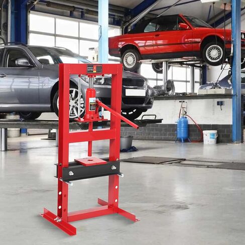 6 Ton Hydraulic Press, Heavy-Duty Shop Press, Adjustable Garage Floor Shop Bearing Press with Stamping Plates for Garage Bending, Straightening & Stamping in Saudi Arabia