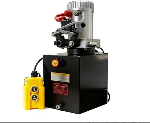 ParnicoTech Hydraulic Pump 6 Quart Double Acting Hydraulic Power Unit 12V DC, 3200 PSI Max Relief Pressure, Hydraulic Pump Dump Trailer Hydraulic Pump, SAE # 6 Port,Steel in Kuwait