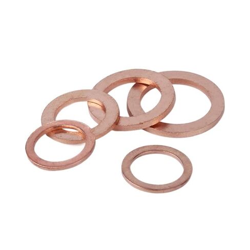 Brass Flat Washer, 10/20pcs Boat Crush Washer Flat Gasket Ring Sump Plug Oil Seal 1mm(M17x25x1 10Pcs) in Saudi Arabia