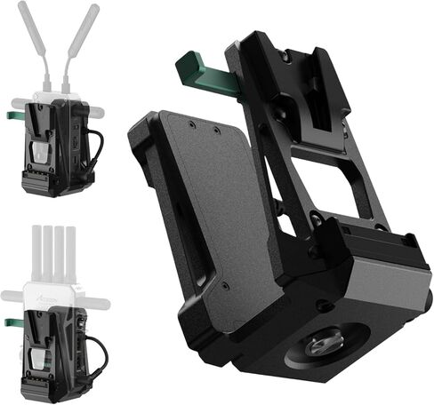 Accsoon V-Mount Battery Plate, V-Lock Battery Adapter with DC Power Supply for V Mount Battery, DSLR Camera, ENG Cameras, Mirrorless Cameras, CineView Master 4K, CineView 2 SDI Wireless Transmitters in Kuwait