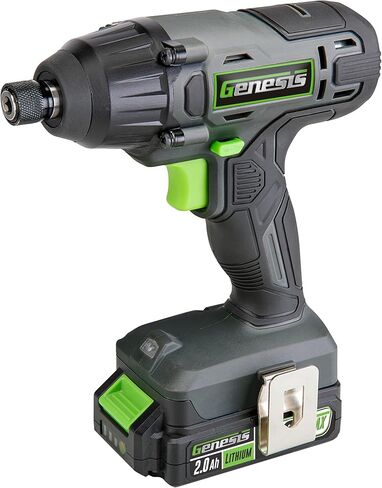 Genesis G20MAX 20V Drill/Impact Driver Combo Kit مع بطاريتين 2.0AH ، شاحن ، حقيبة تخزين ، وضمان لمدة عامين in Kuwait