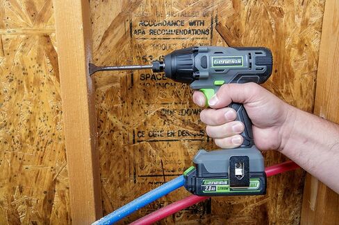 Genesis G20MAX 20V Drill/Impact Driver Combo Kit مع بطاريتين 2.0AH ، شاحن ، حقيبة تخزين ، وضمان لمدة عامين in Kuwait