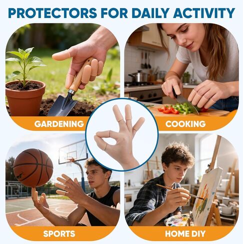 20 قطعة من مهود الأصابع الجل، واقيات أصابع السيليكون لحماية إبهام الأصابع، رائعة لالتهاب المفاصل، والتحفيز، والتشقق، والبثور، مسامير القدم، والأظافر وتخفيف الألم (عاري، M) in Kuwait