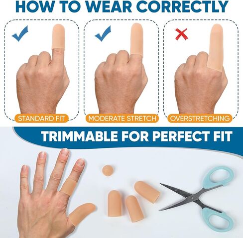 20 قطعة من مهود الأصابع الجل، واقيات أصابع السيليكون لحماية إبهام الأصابع، رائعة لالتهاب المفاصل، والتحفيز، والتشقق، والبثور، مسامير القدم، والأظافر وتخفيف الألم (عاري، M) in Kuwait