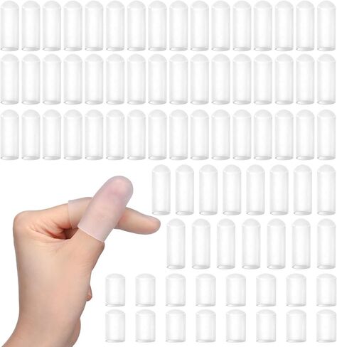 Unittype 70 جهاز كمبيوتر شخصى جل إصبع المهد سيليكون إصبع الأكمام الإبهام حامي المطاط الإصبع حامي غطاء الأصابع للأصابع تكسير التهاب المفاصل النسيج بثور اليد حماية الأظافر نصائح الحرس، 2 الأحجام in Kuwait
