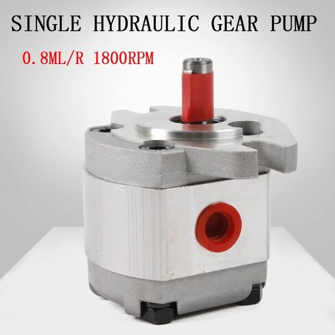 0.8ML/R High Pressure Single Hydraulic Gear Pump, 4300 RPM 21MPa Durable Shaft Work Efficiently Hydraulic Gear Pump Keyed Shaft Aluminum Alloy SAE Flat Key in Kuwait