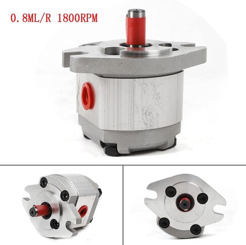 0.8ML/R High Pressure Single Hydraulic Gear Pump, 4300 RPM 21MPa Durable Shaft Work Efficiently Hydraulic Gear Pump Keyed Shaft Aluminum Alloy SAE Flat Key in Kuwait