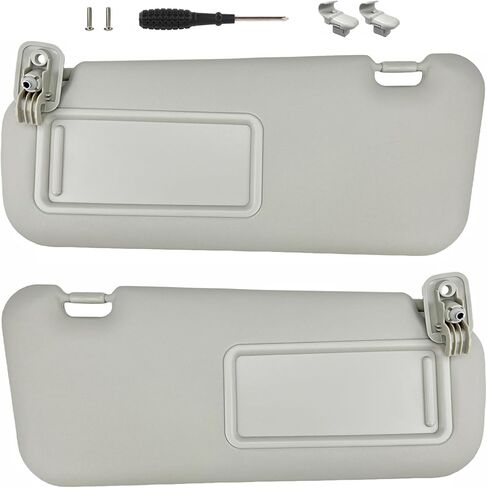 Pair of Left and Right Sun Visors with Holders for Mazda 3 2010 2011 2012 2013 Without Light Interior Sun Shade Replacement BBM2-69-320C-75 in Kuwait