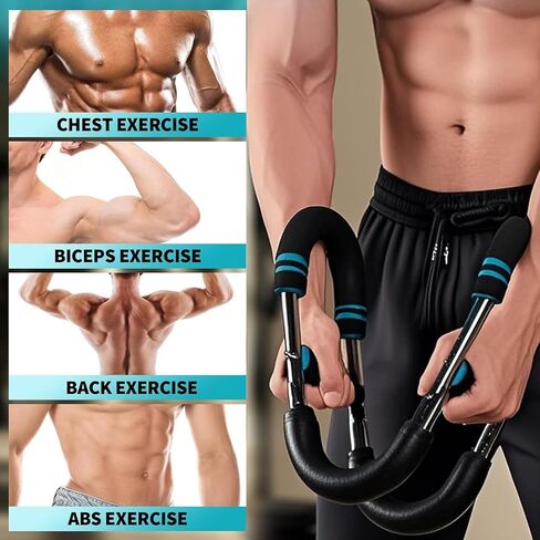 جهاز تدريب الذراع تويستر، جهاز لياقة بدنية قابل للتعديل بوزن 66-110 رطل، معدات تمرين الصدر للرجال، جهاز محمول قابل للفصل للجزء العلوي من الجسم لتقوية ذراع الكتف لصالة الألعاب الرياضية المنزلية in Kuwait