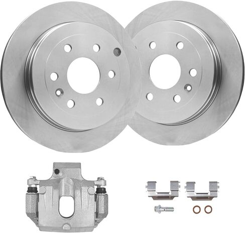 Detroit Axle - Front Brake Kit for Chrysler 200 Sebring Avenger Caliber Compass Patriot Eclipse Galant Lancer Outlander Sport Replacement Brake Rotors Ceramic Brakes Pads : 11.57" inch Rotor in Saudi Arabia