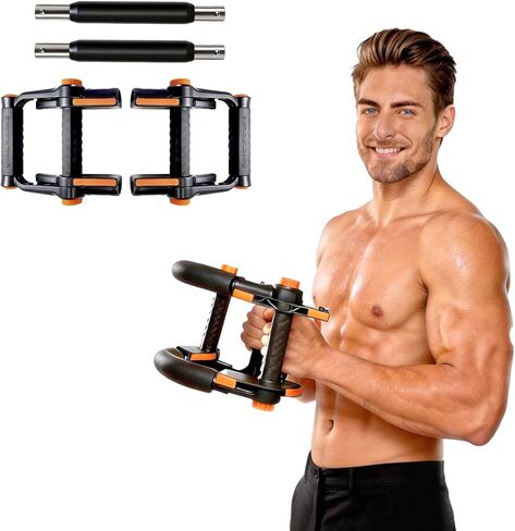 Twister Arm Trainer with Push-Up Grips, Adjustable Resistance (20-90LB), Unisex Chest Workout Equipment, Spring Resistance Exerciser for Muscle Building & Shaping in Saudi Arabia