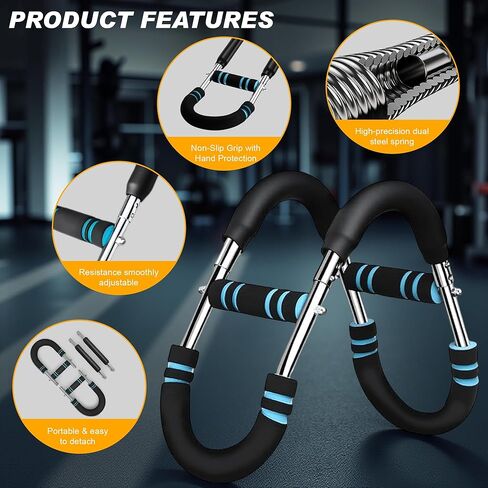 Twister Arm Exerciser Bar – Heavy Duty Adjustable Resistance (60-110 lbs) for Chest, Arms & Shoulders – Portable Home Fitness Equipment for Strength Training Anywhere in Saudi Arabia