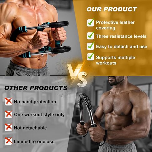 Twister Arm Exerciser Bar – Heavy Duty Adjustable Resistance (60-110 lbs) for Chest, Arms & Shoulders – Portable Home Fitness Equipment for Strength Training Anywhere in Saudi Arabia