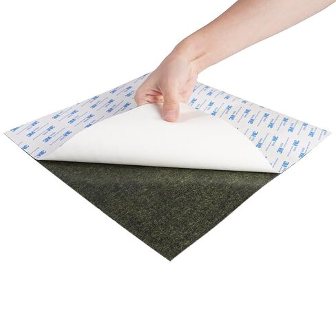 ورقة وسادة مطاطية غير قابلة للانزلاق مع ظهر لاصق، مادة DIY للغلق، مصدات، حماية ودعم الأثاث، أسود (1/25 بوصة سميكة، 12 بوصة × 12 بوصة) in Kuwait