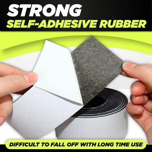 [1/8" Thickness] Solid Neoprene Rubber Sheet Roll 12IN x 24IN Long with Adhesive Backing (Including Utility Knife), Heavy Duty Self Rubber Seal Strips Roll for DIY Gaskets, Flooring, Seals in Kuwait