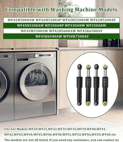 4-Pack Washing Machine Shock Absorber Fits For Samsung Washer,Replaces DC66-00470A,DC66-00470B,AP4206426,DC66-00650D,2020946,PS4212219,AP4456255,DC66-00650C etc. in Kuwait