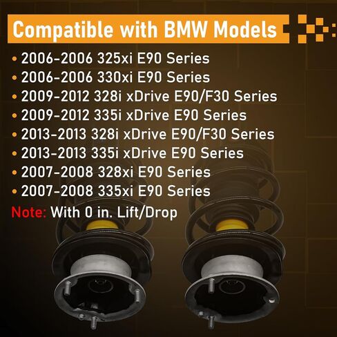 31316780197 Pair Front Strut Assembly with Coil Spring for 2006-2013 BMW 325xi 328i xDrive 328xi 330xi 335i 335i xDrive 335i xDrive E90 Series Replaces 31316780193 in Saudi Arabia