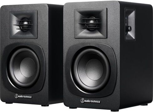 Audio-Technica AT-LP60X-GM Fully Automatic Belt-Drive Turntable 33-1/3 & 45 RPM -Gunmetal/Black Bundle with AT-SP3X Bookshelf Speakers and Deco Gear CPS 26 Month Protection Pack (Beach-CPS- 26500) in Saudi Arabia