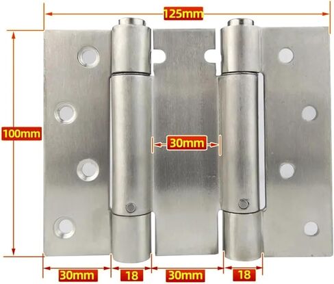 Thicken Stainless Steel Two-Way Door Opening Hinge Bedroom Spring Mute Bearing Hinges Hardware 1Pcs(A) in Saudi Arabia