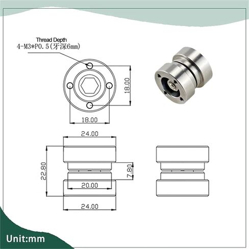 360 Degree Rotating Bearing Disc with Adjustable Damping Hinge 1Pcs(2.0N.m) in Saudi Arabia