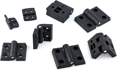 Door Hinges Nylon Plastic Butt Window for Electric Box Cabinet Industrial Bearing Hinge Binder 8Pcs(4040-Black) in Kuwait