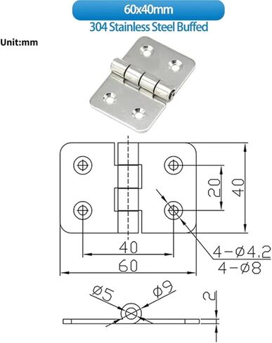 304 الفولاذ المقاوم للصدأ العادي الدورية تحمل في الهواء الطلق خزانة قياسية الباب المفصلي الصناعية 1 قطعة in Kuwait