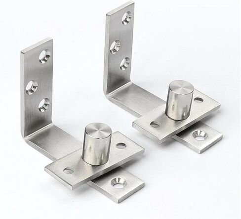 Stainless Steel Rotation Door Hinges Page Hidden Heavy Duty Pivot Hinge Doors Catches Latch Adjustable 1Pcs(80x50x5mm) in Saudi Arabia