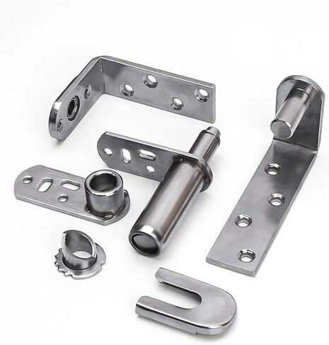 Stainless Steel Rotation Door Hinges Page Hidden Heavy Duty Pivot Hinge Doors Catches Latch Adjustable 1Pcs(80x50x5mm) in Saudi Arabia