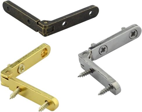 90 Degree Folding Hinges for Wine Box Wooden Chest Case Cabinet Furniture Small Hinge 30 * 6mm 10Pcs(Silver) in Saudi Arabia